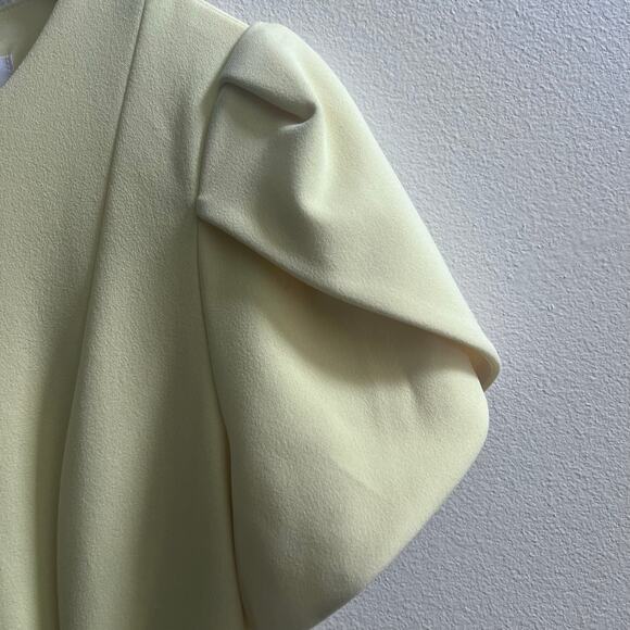 Calvin Klein Yellow Short Sleeves Midi Cocktail Office Dress Women's Size 12 - Picture 4 of 9